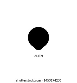 alien icon vector black design