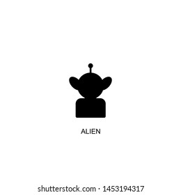 alien icon vector black design