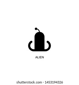 alien icon vector black design