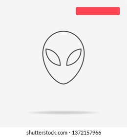 Alien icon. Vector concept illustration for design.