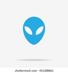 Alien icon. Vector concept illustration for design.