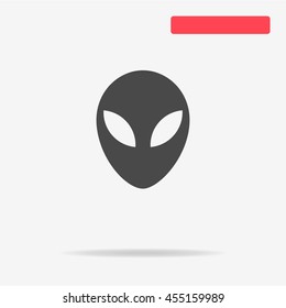 Alien icon. Vector concept illustration for design.