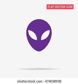 Alien icon. Vector concept illustration for design.
