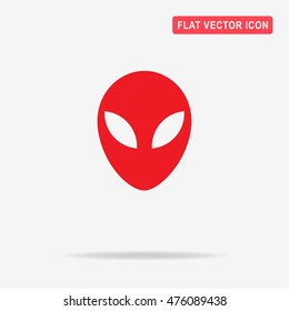 Alien icon. Vector concept illustration for design.