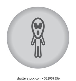 Alien icon. Vector eps 10.