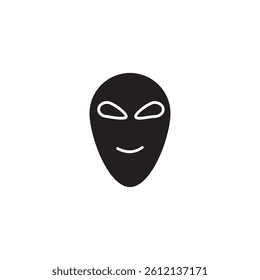 Alien icon Vector flat, black treny style illustration for web and app..eps
