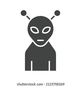 Imagen vectorial de icono alienígena. También se puede usar para Fitness físico. Adecuado para aplicaciones móviles, aplicaciones web y medios impresos.