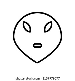 Alien icon vector isolated on white background, Alien transparent sign