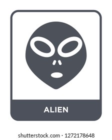 alien icon vector on white background, alien trendy filled icons from Astronomy collection, alien simple element illustration