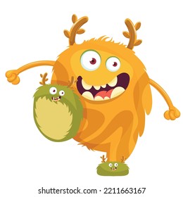 alien icons funny characters vector illustration concept design