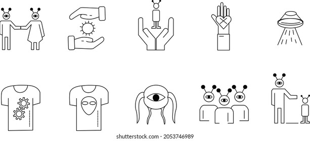 Alien Icons Pack de 10