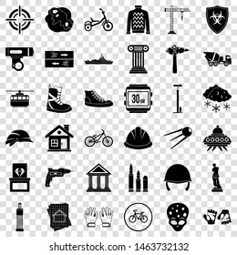 Alien icons set. Simple style of 36 alien vector icons for web for any design