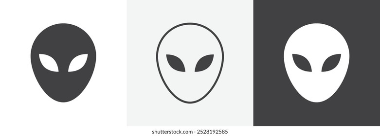 Alien icon.Trendy modern flat linear vector illustration on white background.