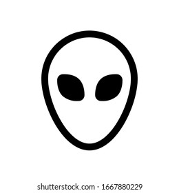 Alien icon,vector illustration. Flat design style. vector alien icon illustration isolated on White background, alien icon Eps10. alien icons graphic design vector symbols.