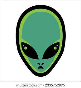 alien illustration logo vector design