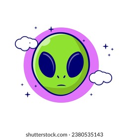 Alien illustration, Vector, Icon Isolated