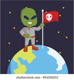 alien invasion earth colorful