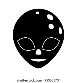 alien isolated vector icon