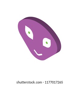 Alien isometric left top view 3D icon