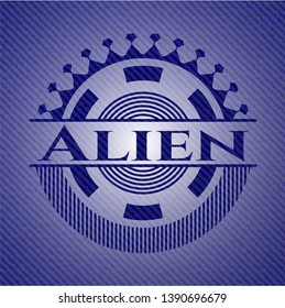 Alien jean background. Vector Illustration. Detailed.