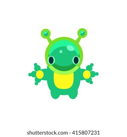 Alien Jelly Toy Simple Flat Vector Design In Colorful Childish Style Isolated Icon