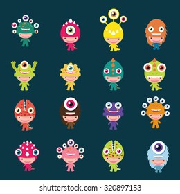 Alien Kids ,Monster kids,Full vector , cute design