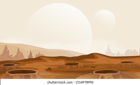 Alien landscape. Sci-Fi space background.