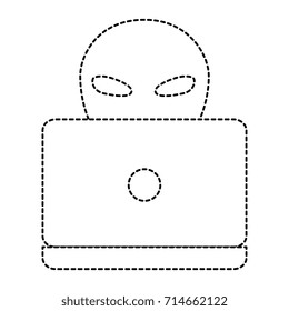 alien with laptop icon