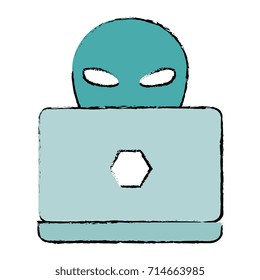 alien with laptop icon