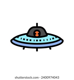 vector de color de exploración del espacio de vida alienígena. signo de exploración alienígena del espacio vital. ilustración de símbolo aislado