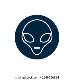 Icono de estilo de bloque alienígena del cosmos futurista del espacio fuera del universo de la aventura astronómica y el tema de exploración Ilustración vectorial