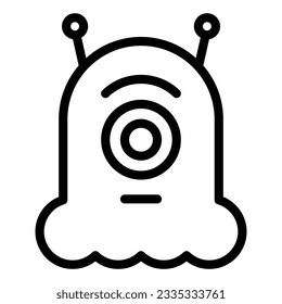 Alien line icon. Extraterrestrial vector illustration isolated on white. Monster outline style design, designed for web and app. Eps 10
