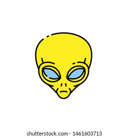 Alien line icon. Space martian symbol. Extraterrestrial Sign. Vector illustration.