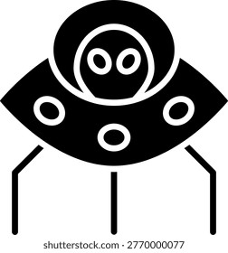 Alien Line Icon Vector Design