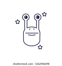   alien line style icon vector illustration design