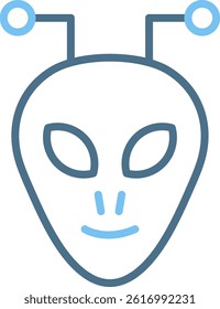 Alien Line Two Colour Icon
