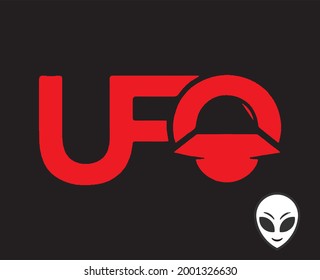 alien logo combined with UFO image 