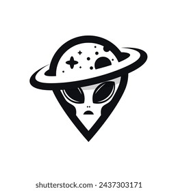 Alien logo design, vector and illustration