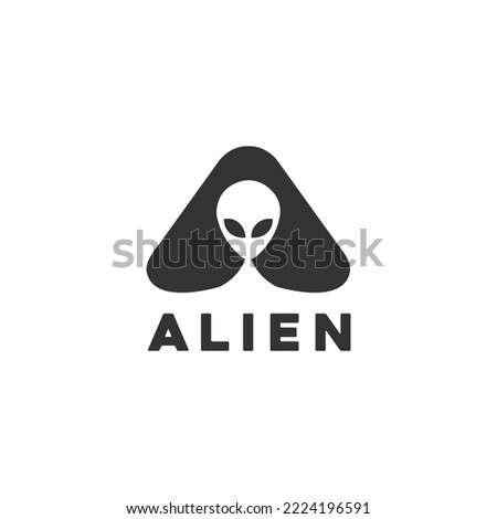 Alien logo design vintages vector