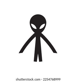 alien logo icon, creature, face of unknown entity