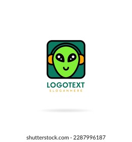 Alien logo illustration. vector eps 10