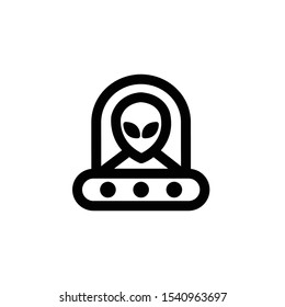 Alien Logo , Outline Style Icon , Vector Illustration