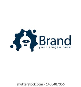 Alien logo stock. Flat logo vector. Vector illustration on white background