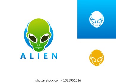 Alien Logo Template Design Vector, Emblem, Design Concept, Creative Symbol, Icon