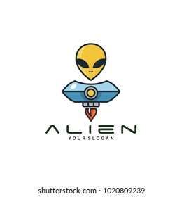Alien logo vector