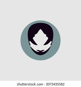 Alien logo. Vector illustration template design