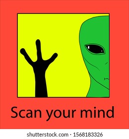 An alien looks into your mind and reads thoughts