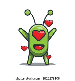 alien love cute vector design character