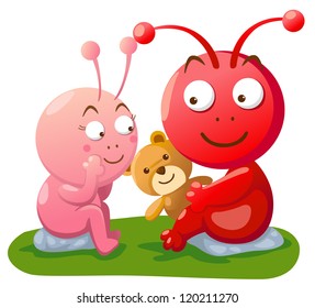 Alien in love vector