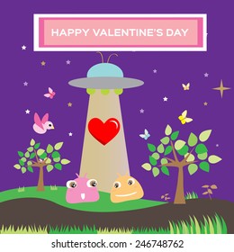 alien lover made in vector 